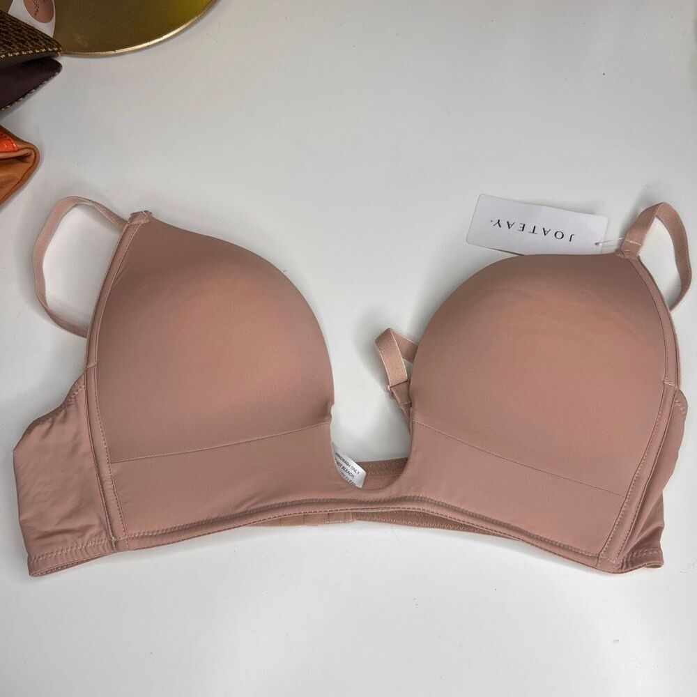 JOATEAY Women's Deep Plunge Bra Convertible Low Cut Wireless Cleavage Enhancer f